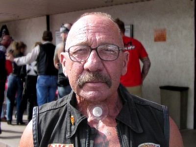 Celebrity Voices on Sonny Barger Posed For A Photograph As He Prepared To
