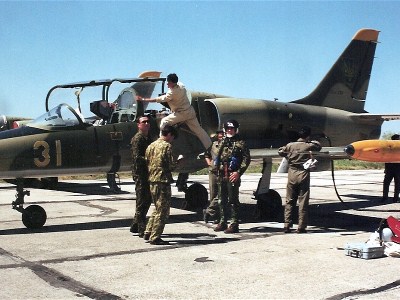 In front of the L-39 Albatros